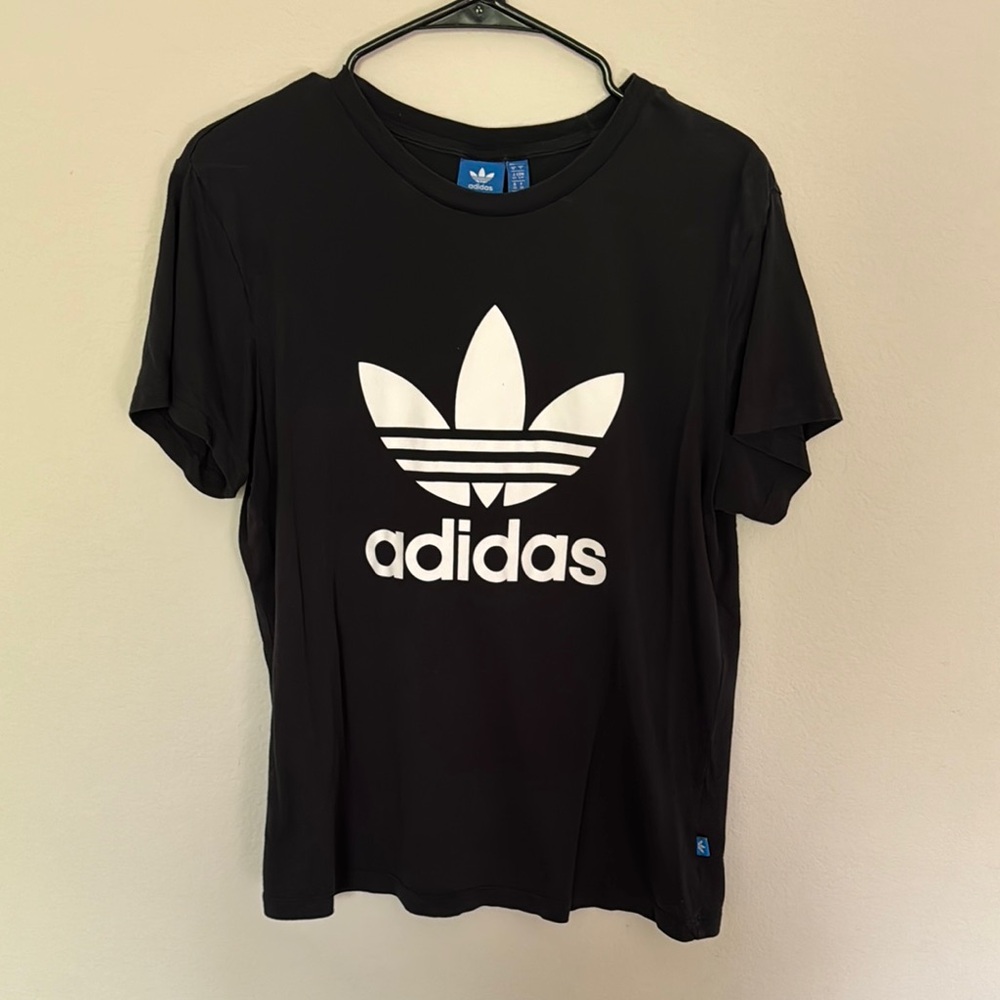 Adidas Black T-Shirt with White Logo